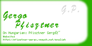 gergo pfisztner business card